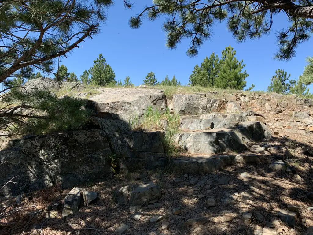 Rock leading up a hill