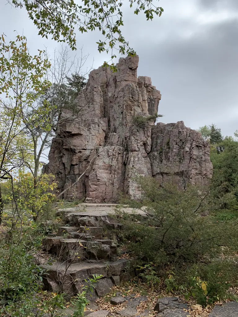 Towering rock formation.